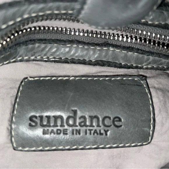 Sundance- Gray Woven Leather Handbag - Picture 4 of 7